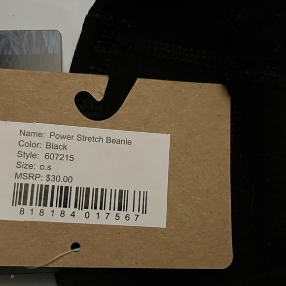 New! Oiselle Polertec Run Training Hat Beanie Pony Tail holder, Black, One Size - Picture 5 of 5